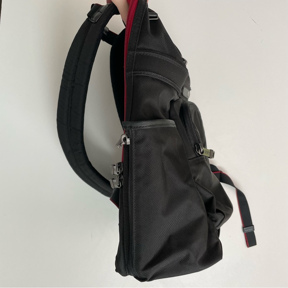 Tumi Backpack Alpha Business Pockets Organization Laptop Travel Carry On Black - Picture 14 of 16